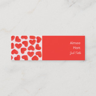 Corazones dulces Margen rosado de la tarjeta de vi