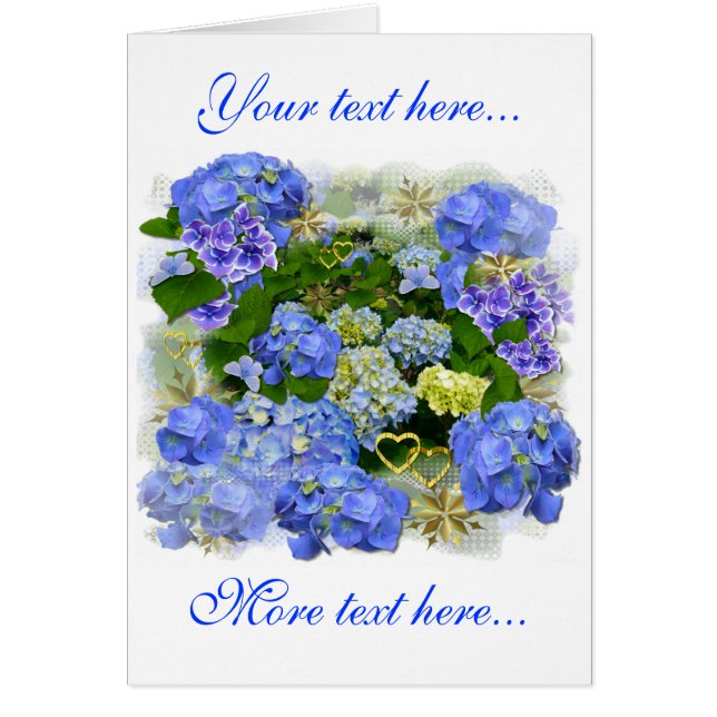 Corazones e hidrangeas (Frente)