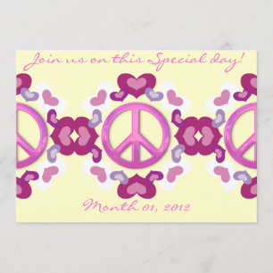 Corazones e invitaciones rosados lindos del signo