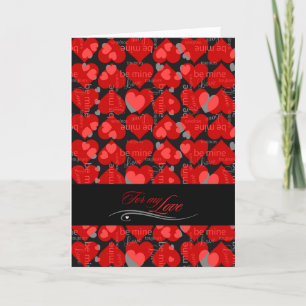 Corazones el día de San Valentín para mi tarjeta d