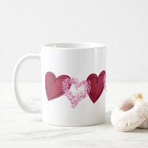 Corazones en la taza del corazón