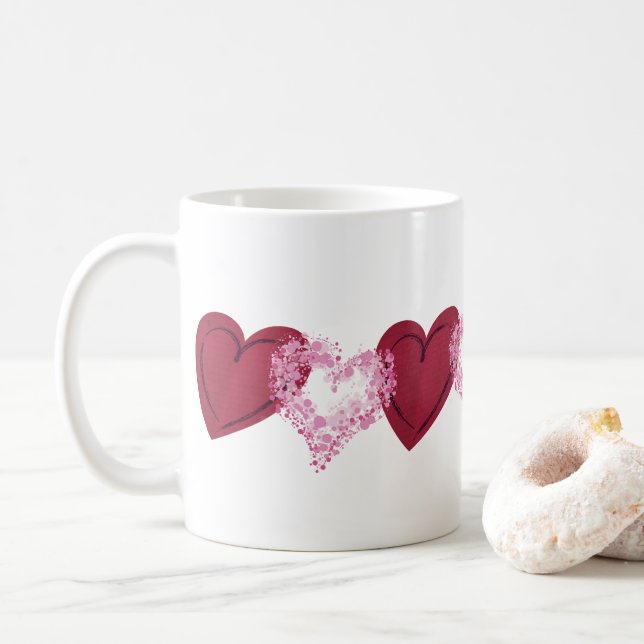 Corazones en la taza del corazón (Con donut)