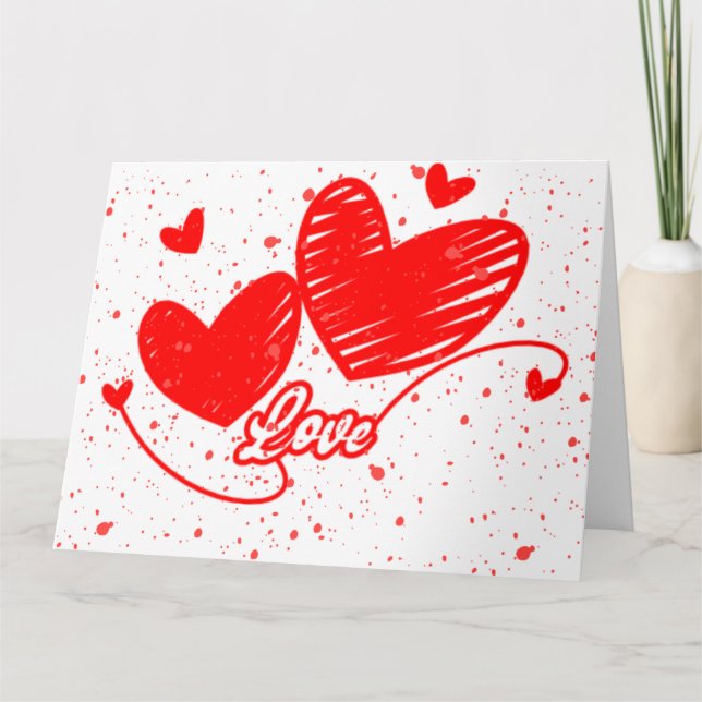 CORAZONES EN TARJETA DE AMOR (Anverso)