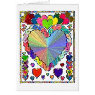 Corazones en un marco