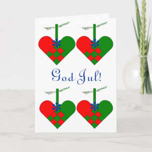 Corazones escandinavos del navidad personalizados