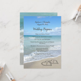 Corazones escénicos en el programa de bodas de are