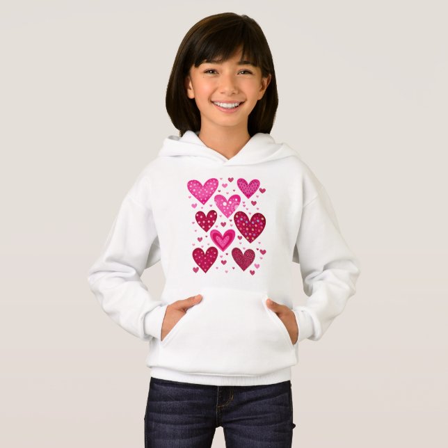 Corazones Estampados Rosas y Rojos (Anverso completo)