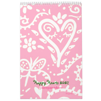Corazones Felices Calendario 2027