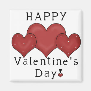 Corazones felices D7 - imán del el día de San