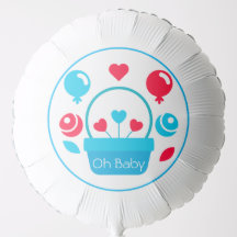 Corazones, globos y cesta del corazón