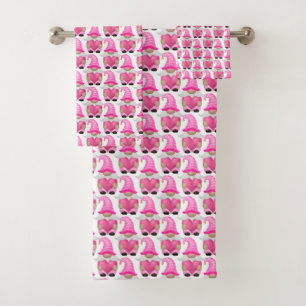 Corazones Gnomo Rosa Bosque Escandinavo Baño Lindo