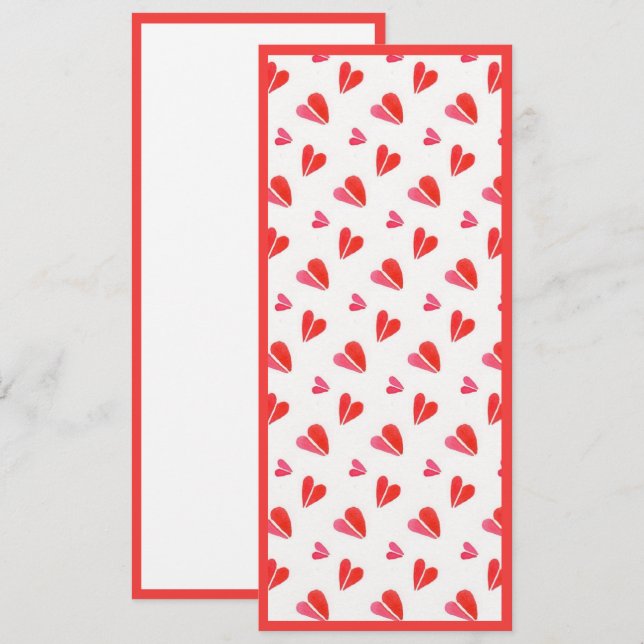 CORAZONES MINI 4x9,25 Tarjeta plana II / Vertical (Anverso / Reverso)