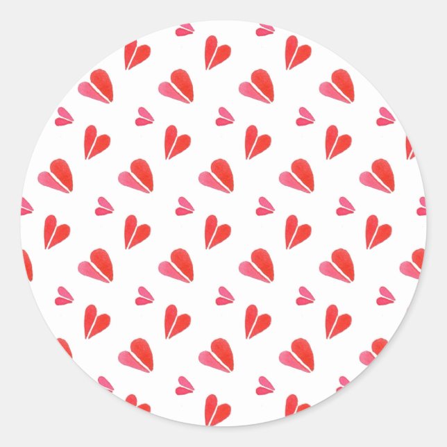 CORAZONES MINI Pegatinas Redondas Pequeñas (Anverso)