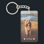 Corazones modernos y cortos personalizados dos fot<br><div class="desc">Esta divertida cadena de fotos tiene dos plantillas de fotos (una en la parte delantera y otra en la parte trasera), así como dos plantillas de texto para personalización! Usa la misma foto en la parte delantera y trasera o mezclarla un poco con dos fotos diferentes... ¡o tal vez te...</div>