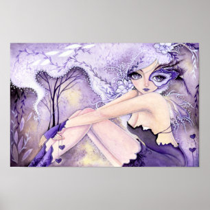 Corazones morados - Gran impresión