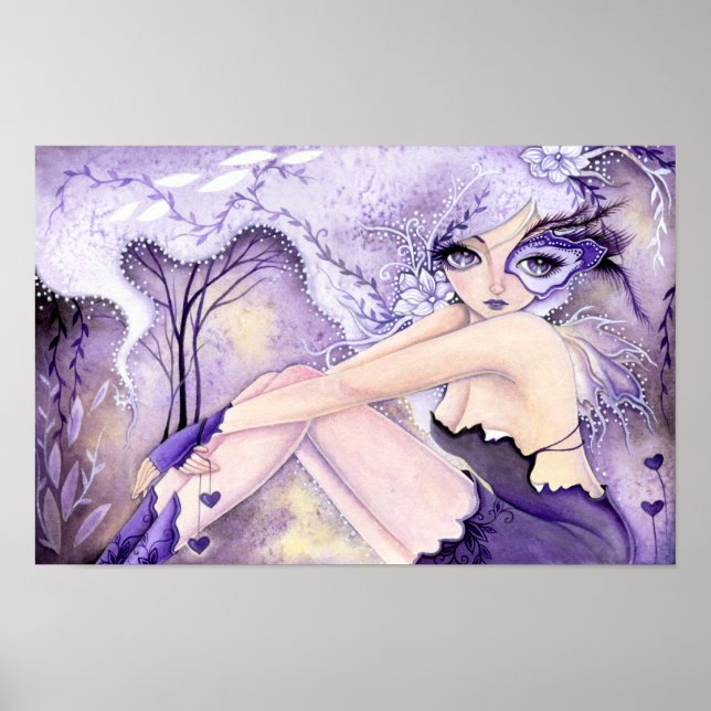 Corazones morados - Gran impresión (Frente)