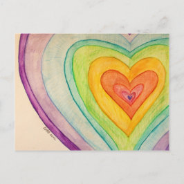 Corazones o tarjetas de amistad con el arcoiris