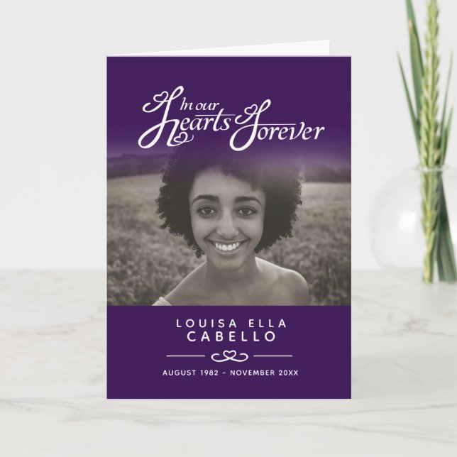 Corazones para el programa de servicios funerarios (Anverso)