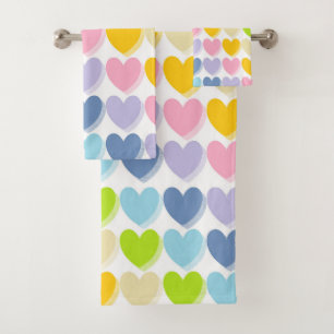 Corazones Pastel Arcoiris Sombreado
