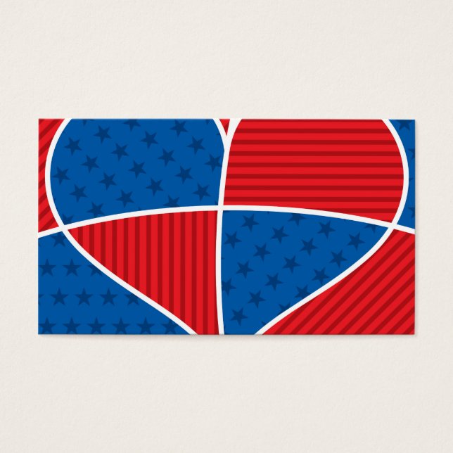 Corazones patrioteras de Estados Unidos (Frente)