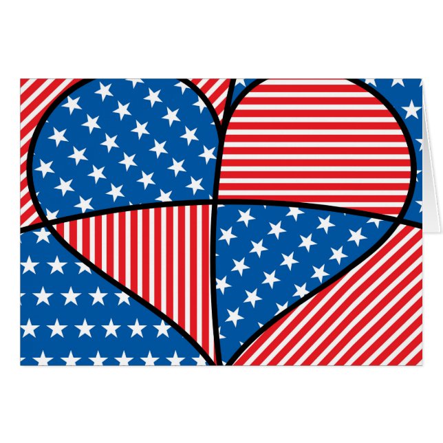 Corazones patrioteras de Estados Unidos (Anverso (Horizontal))