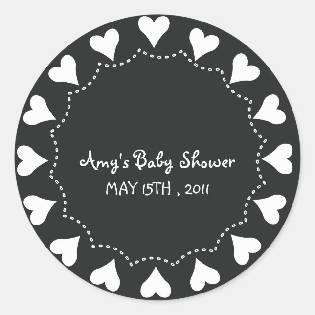 Corazones - Pegatinas BabYShower-5 (Anverso)