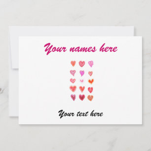 Corazones pequeños de boda