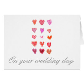 Corazones pequeños de boda