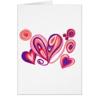 Corazones púrpuras rosados del amor