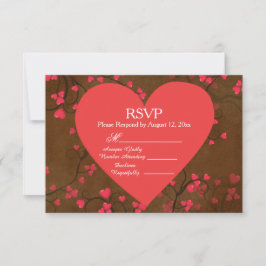 Corazones rojos de RSVP