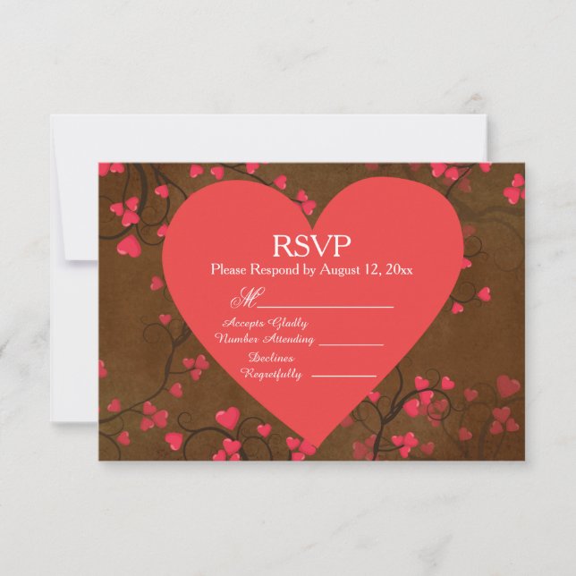 Corazones rojos de RSVP (Anverso)