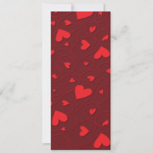Corazones rojos rizados