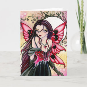 Corazones rojos - tarjeta en blanco