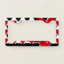 Corazones rojos y negros con los tacones altos