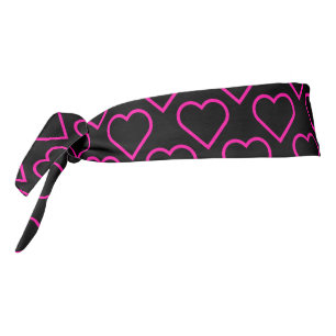 Corazones rosados Banda negra de los dedos o elegi