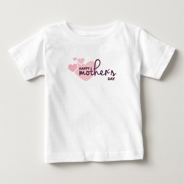 Corazones rosados feliz Día de la Madre | Camiseta (Anverso)