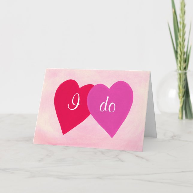 Corazones rosados rojos hago tarjetas de invitació (Anverso)