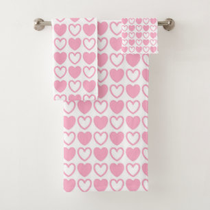 Corazones rosados y blancos