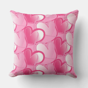Corazones rosas almohada de San Valentín