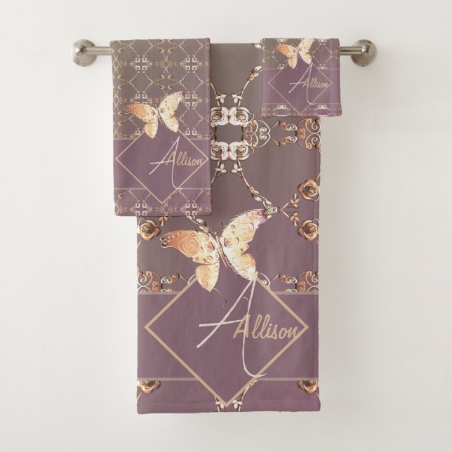 Corazones Rosas en toalla de ciruela mosca (In situ)