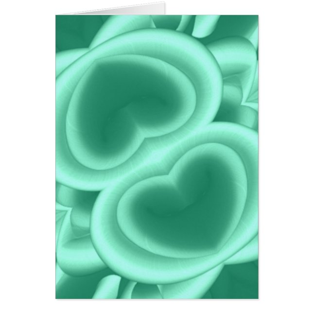 Corazones Verdes Reflejados (Frente)
