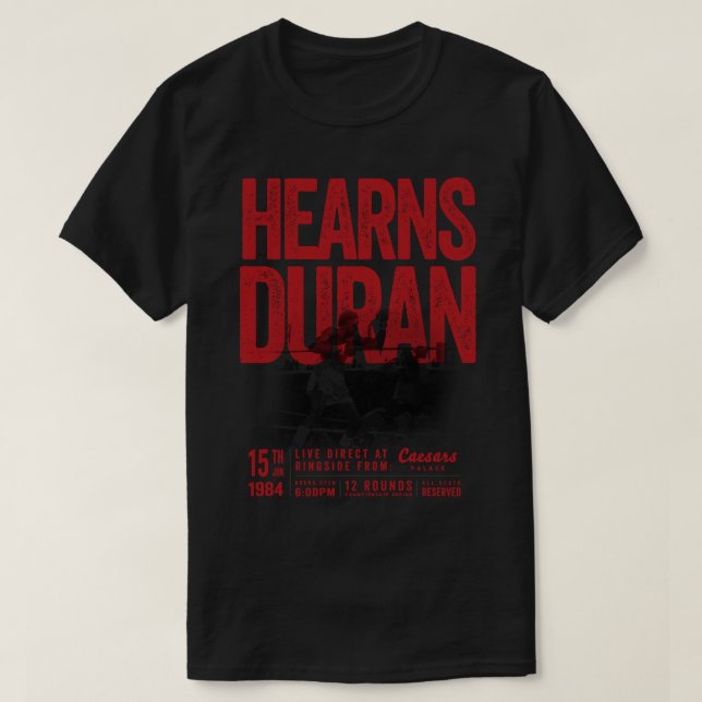Corazones vs. camiseta de boxeo Duran (Diseño del anverso)