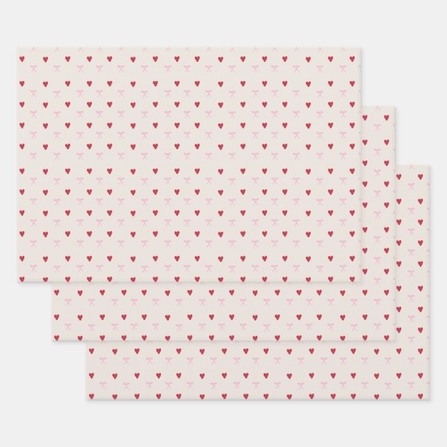 Corazones y arcos de papel de envolver (Set)