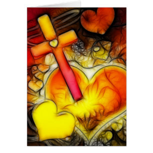 Corazones y cruz