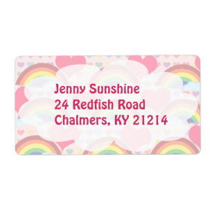 Corazones y etiquetas de los arco iris
