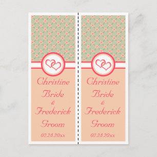 Corazones y flores, recuerdo de 2 tarjetas postale