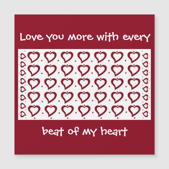 Corazones y pequeños puntos Rojo y Blanco te quier (Anverso)