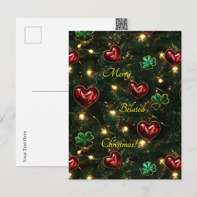 Corazones y rocas de Navidad tardíos (Anverso / Reverso)