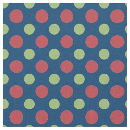 Corazones y Rosas Rojo Verde Azul Lunares Tela