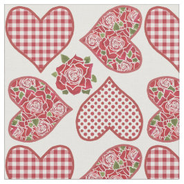 Corazones y tela románticos del modelo de los